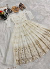 Oc 239 Pure Vichitra Embroidery Work Kids Wear Gown With Dupatta Online Wholesale